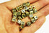 1000pcs Mixed Acrylic Letter/Alphabet “A-Z”Cube Beads for DIY Craft (Gold with Black Letter 7x7x7mm)...