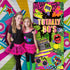 Totally 80's Door Cover, Large Fabric 80's Hip Hop Sign Graffiti Backdrop, Party Retro Decoration Banner for Theme Party Supplies Favors, 78.7 x 3...