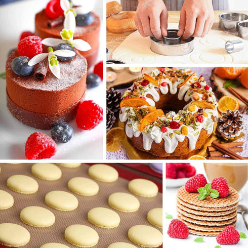 HULISEN Stainless Steel Round Cookie Biscuit Cutter Set, 11 Circle Donut Doughnut Cutter, Baking Ring Molds for Mini Cake, Scone, Pastry, Cooking,...