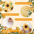 Sunflower Bulletin Board Decoration Sun Flower Cutout Set with Butterflies Fences Bulletin Cardboard with Motivational Sayings Cutouts for Classro...