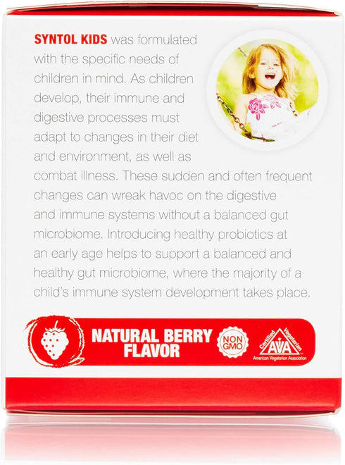 Arthur Andrew Medical, Syntol Kids, Daily Probiotic Supplement for Digestive Health and Young Immune Systems, No Sugar or Artificial Sweeteners, B...
