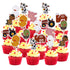 96 Pieces Farm Animal Cupcake Toppers Chicken Duck Goose Cow Pig Tractor and Horse Cupcake Picks Farm Toothpicks Zoo Theme Cake Decorations for Ba...