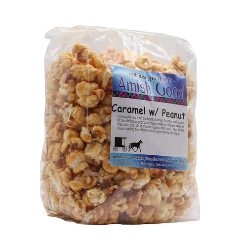 Amish Good Premium Caramel Popcorn with Peanuts * Real Butter and Coconut Oil in 12 oz Bag...