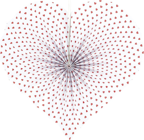 Red Heart Valentines Party Hanging Decorations Paper Fans Wedding Anniversary Bachelorette Bridal Shower Baby Shower Birthday Party Photo Backdrop...