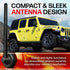 AntennaMastsRus Short Rubber Antenna for Jeep Wrangler JK/JL Gladiator (2007-2024), USA Stainless Steel Threading, The Original 6 3/4" Truck Acces...