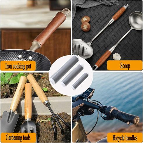 3PCS Pot Handle Heat Insulation Silicon Cover,Silicone Hot Handle Holder,Silicone Pan Handle Sleeve for Pots and Pans,Self-retracting Silicone Han...