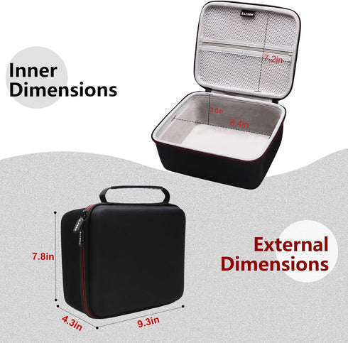 LTGEM Projector Case for AuKing ?M8-F Mini Projector(Inside: 8.4"x7.2"x3.2") - Hard Travel Protective Carrying Case Bag(Case Only)...