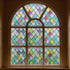 FEOMOS Stained Glass Window Film, Window Privacy Films, Colorful Lattice Window Tint, Rainbow Glass Decals Stickers for Home Anti UV 17.3 x 78.7 i...