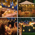 Hanging Solar Lights Outdoor Decorative,Solar Powered Cracked Glass Ball Lights,Waterproof Outdoor Hanging Globe Tree Light with Clip for Garden P...