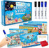 Search and Find Card for Kids Ages 4-6,3-8, Reusable Activity Mats with 4 Dry Erase Markers, Preschool Learning Activity, Educational Toys Gifts f...