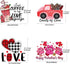 Valentine's Day Iron on Transfer Stickers 4 Sheets Valentines Day Love Design HTV Heat Transfer Vinyl Iron on Decals with Heart Designs for T-Shir...
