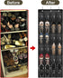 Over The Door Shoe Organizer - Space Saving Shoe Rack for Closet Door with 24 Pockets and Hook, Shoe Holder Back of Door Organizers for Shoes, Han...