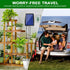 Solar Drip Irrigation Kit Accessories, 32.8FT Solar Powered Auto Easy DIY Irrigation System Expansion Kit with Anti-Siphoning Device for Balcony P...