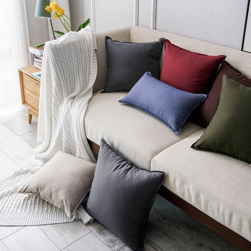 Jeanerlor 26"x26" Decorative Cotton Linen Couch Throw Pillow Case Cool Durable Classy Euro Sham Comfortable Cushion Cover for Wedding Party Gift/C...
