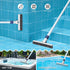 Pool Brush Head with Adjustable 180° Handle Rotation, 12" ASA Material Pool Brush for Cleaning Pool Walls, Tiles & Floors, Pool Scrub Brush with P...