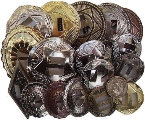 Conchos Grab Bag Mixed Sizes Assorted 25 Pcs...