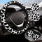 Black and White Cow Print Steering Wheel Cover Anti-Slip and Practical 14.5-15 Inch Universal Car Steering Wheel Cover with 2 Pieces Car Coasters ...