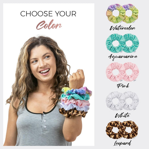 Microfiber Hair Drying Towel Scrunchies by The Perfect Haircare - Anti-Frizz & Silky Smooth - Ponytail/Bun Holder - Quick Drying & Absorbent - for...