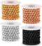 4 Rolls 39.4 Feet in Total Aluminium Curb Chains Twisted Links Curb Chain Spool Jewelry Making Chains for Bracelet Necklace Jewelry Making (Rose, ...