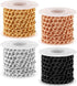 4 Rolls 39.4 Feet in Total Aluminium Curb Chains Twisted Links Curb Chain Spool Jewelry Making Chains for Bracelet Necklace Jewelry Making (Rose, ...