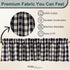Park Designs Farmhouse Kitchen Valances for Windows - Black & Cream Buffalo Check | Fall Decor Window Valance Curtains | Plaid Curtain Valances fo...