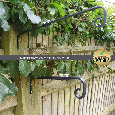 Roamwild PestOff Large Bird Feeder Adjustable Hanging Bracket Hook Hanger for Outdoors (Wall Bracket)...
