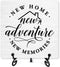 Housewarming Desk Decor, New Home New Adventure New Memories Sign With Iron Stand, House Warming Gifts For Women New House Owner Neighbours Newlyw...