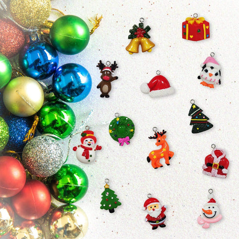 30pcs Mini Christmas Ornaments for Mini Tree Decorations Small Christmas Ornaments Resin Miniatures for Craft Christmas Decor...