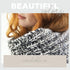 Lion Brand Yarn (1 Skein) Scarfie Bulky Yarn, Cream/Black...