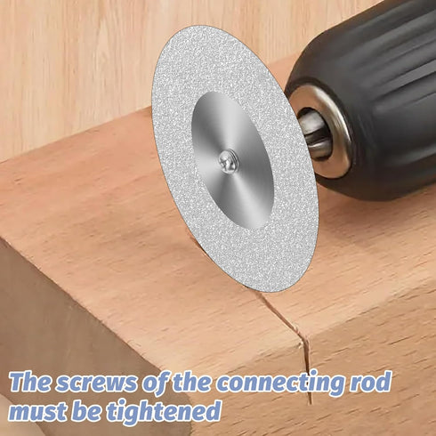 10 Pcs Glass Cutting Disc 60mm Diamond Cutting Wheel Cut Off Wheels with 2pcs Mandrel 1/8'' Stone Blade for Rotary Tool Drill Attachment Polishing...