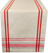 DII French Stripe Dining Table Collection Farmhouse Style Table Runner, 14x108 Inches, Taupe/Red...