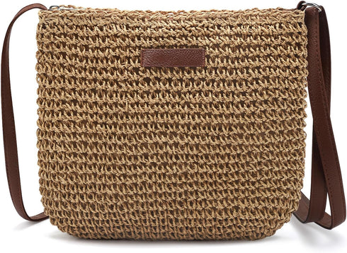 Straw Clutch Bags for Women Shoulder Bag Crossbody Bag Summer Beach Straw Bag Hand-Woven...