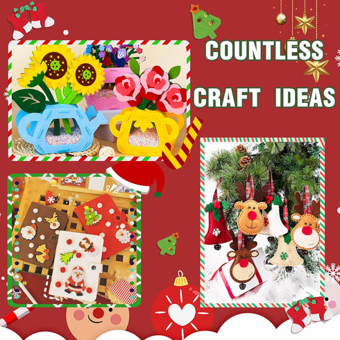 Jtnohx Felt for Crafts, 16 Pcs Felt Fabric, 7"×11.3" Stiff Felt Sheets, Craft Felt Square for for Sewing (Black)...