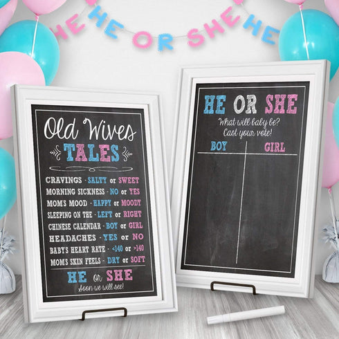 Katie Doodle - Gender Reveal Decorations Kit - Interactive Party Games & Decor...