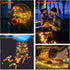 QITONG Warm White Solar Fairy Lights Outside Waterproof, 2 Pack Each 66ft 200 LED Solar String Lights Outdoor, 8 Modes Silver Wire Solar Twinkle L...