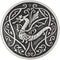 Bezelry 10 Pieces Spitfire Celtic Dragon Metal Shank Buttons. 25mm (1 inch) (Antique Silver)...