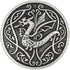 Bezelry 10 Pieces Spitfire Celtic Dragon Metal Shank Buttons. 25mm (1 inch) (Antique Silver)...