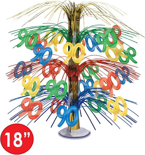 Beistle , 2 Piece "90" Cascade Centerpiece, 18''...