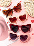4 Pairs Heart Shaped Sunglasses Goggle Vintage Cat Eye Sunglasses Mod Style Retro Glasses with 4 Pieces Glasses Cloth 4 Pieces Flannel Bag for Par...