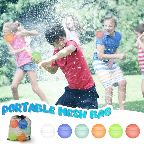 Reusable Water Balloons,Pool Beach Water Toys for Boys and Girls,Soft Silicone Water Splash Ball,Water Balloons Toys for Kids Outdoor Games,Summer...