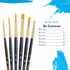 Princeton Real Value, Series 9100, Paint Brush Sets for Acrylic, Oil & Watercolor Painting, Syn-Gold Taklon (Rnd 1, 3, 5, Shader 2, 4, 6)...