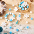 Cheriswelry DIY Winter Theme Jewelry Making Kits with 30pcs 15mm Round Silicone Focal Beads & 5pcs Snowflake Silicone Beads & 30pcs 10mm Glass Rhi...