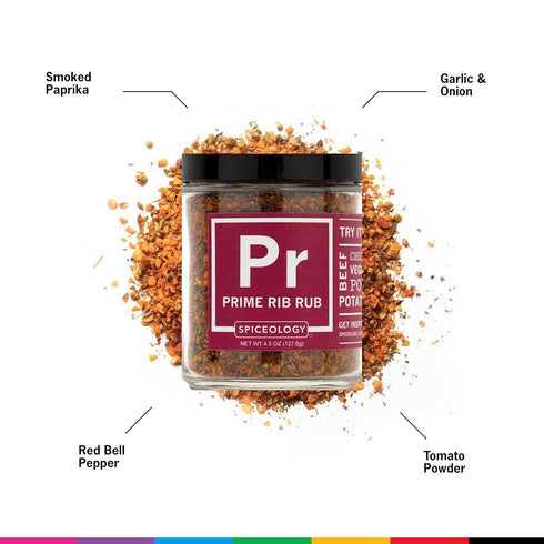 Spiceololgy - Prime Rib Rub - All-Purpose Barbeque Rubs, Spice Blends and Seasonings Use On: Beef, Steak, Chicken, Vegetables, Pork and Potatoes -...