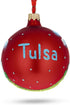 Tulsa, Oklahoma, USA Glass Christmas Ornament 3.25 Inches...