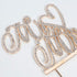 Mr and Mrs Love Cake Topper Wedding Anniversary Gold Crystal Rhinestone Party Decoration...