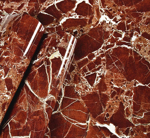 Amhao Marble Self Adhesive Paper 15.7inch x79inch Granite Look Effect Gloss Vinyl Film Wallpaper Kitchen Countertop...