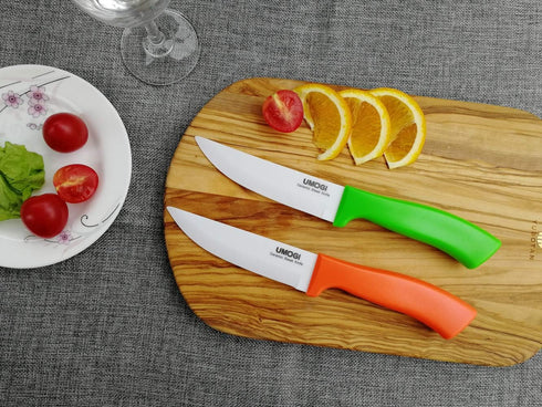 Ceramic Steak Knives Set of 4 with Covers in Gift Box - Utility Knife Large Size - Healthy Stain Resistant & Rust Proof - Dishwasher Safe - Best f...