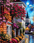 ajepon Landscape Paint by Numbers Kit,Town Paint by Number Kits for Adults,Scenery Adults Paint by Numbers Kits on Canvas without Frame Oil Painti...