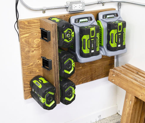 4 Pack for EGO Battery Holder | EGO Battery Mount | EGO Accessories | Ego Holder | 56V Ego Battery Holder Wall Mount | EGO 56V Battery Under Shelf...