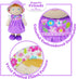 June Garden 12" Soft Dolly Laura - Stuffed Soft Baby Doll Gift for 1 2 3 Year Old Girls - Purple Dress...